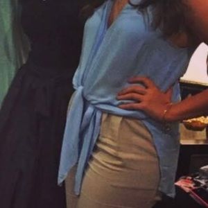 Sleeveless flowy baby blue Tunic (forever 21)